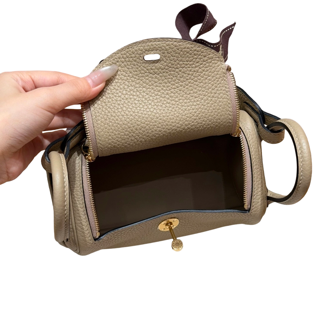 Lindy  Clemence  –Beige Marfa | Gold-Plated