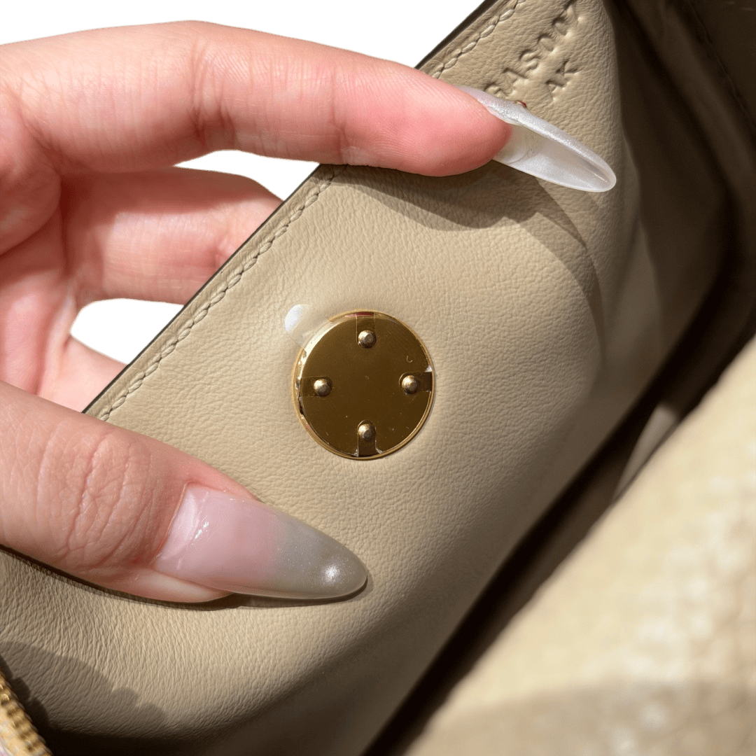 Lindy  Clemence  –Beige Marfa | Gold-Plated